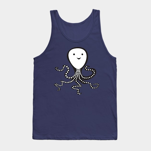 Gothic Skeletal Happy Octopus Tank Top by Michi Boo